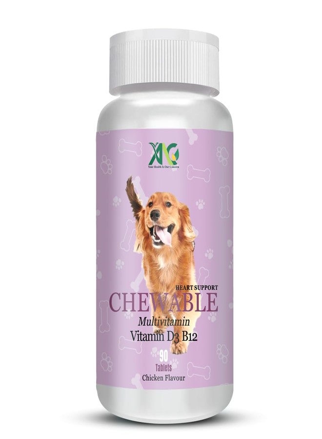 ANC Chicken Flavour Chewable Multivitamin Tablets for Pets with Vitamin D3, B12 (90 Tablet) (Multivitamin Tablet) - Image 1